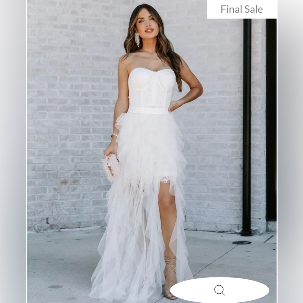 Vici corset dress with tulle skirt